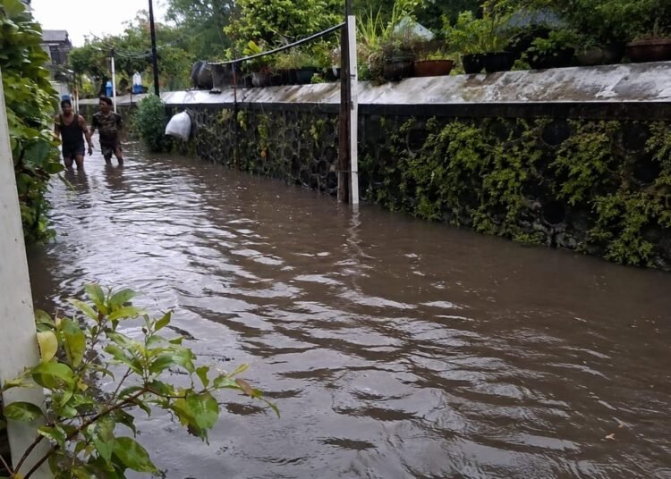 Ilustrasi banjir yang terjadi saat musim hujan (Sumber: Dokumentasi Pribadi)