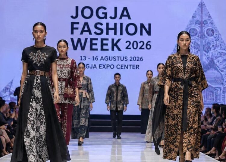 Jogja Fashion Week 2026 Dorong Ekosistem Fesyen dan Regenerasi Desainer Muda 46 Jogja Fashion Week 2026,13-16 Agustus 2026 di JEC Yogyakarta (ilustrasi Yusuf)