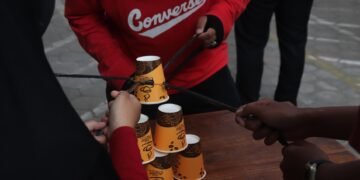 Serunya Lomba Stack Dash, Adu Kekompakan dan Kecepatan di PITULASAN MAN 1 Yogyakarta 47 Stack Dash