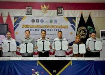 Teken PKS Lintas Sektor, Kanwil Ditjenpas Malut Perkuat Kolaborasi Kinerja 46 Kanwil Ditjenpas Malut