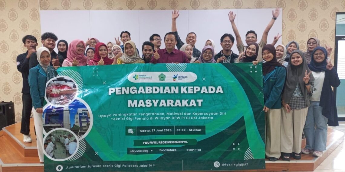 Dokumentasi kegiatan pembinaan teknisi gigi pemula yang diselenggarakan Poltekkes Kemenkes Jakarta II bersama DPW PTGI DKI Jakarta (Sumber: Dokumentasi Pribadi)