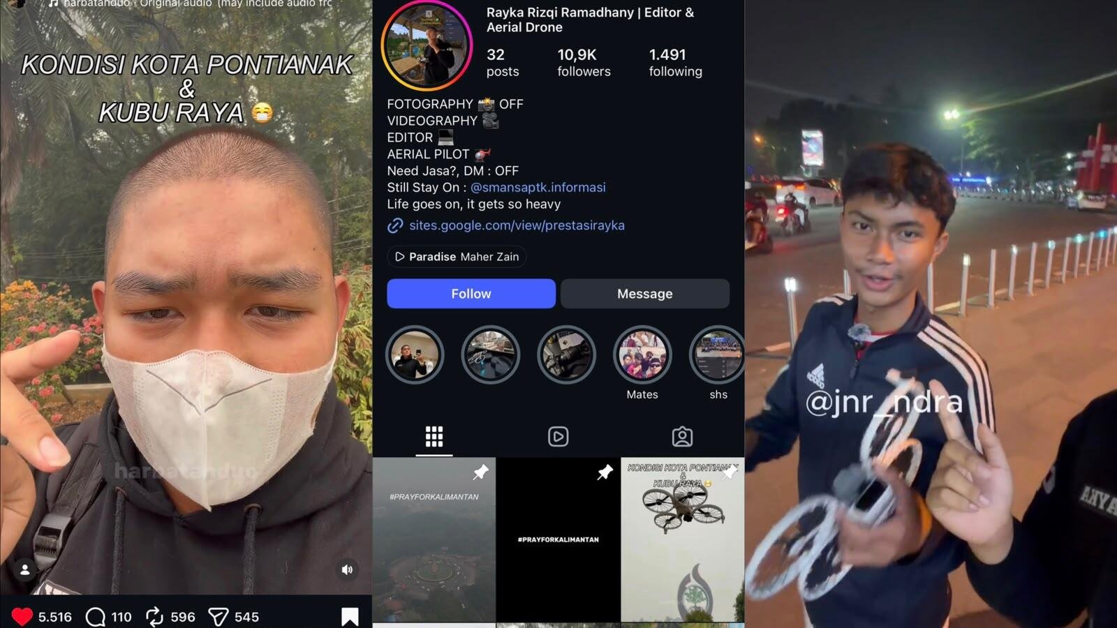 Aksi Dua Pelajar Asal SMA N 1 Kota Pontianak yang mendokumentasikan Kondisi Kota Pontianak, Kubu Raya Yang Di Selimuti Asap Dari Pagi, Siang, Dan Malam.