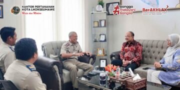 Perkuat Pengelolaan Aset Negara, Kantah Lhokseumawe Terima Kunjungan KPKNL 29 BMNNN