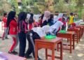 Momen ketika pelaksanakaan lomba NUMERACE di SMP Negeri 1 Tempuran (Sumber: Dokumentasi Pribadi)