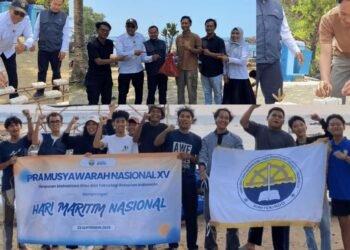 HIMITEKINDO Sukses Menyelenggarakan Aksi Konservasi Pesisir dalam Momentum Hari Maritim Nasional 46 Foto: Pelaksanaan Aksi Konservasi Pesisir bersama peserta dan pemangku kepentingan di Sukarame, Banten. (Dok. Istimewa)