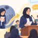 Ilustrasi mahasiswa mempersiapkan diri memasuki dunia kerja dengan meningkatkan kemampuan komunikasi dan berbicara. (Sumber: Generated AI).