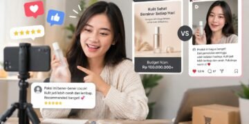 Ketika Konsumen Menjadi Marketing: Mengapa Review Biasa Bisa Mengalahkan Iklan Mahal? 56 Ilustrasi konsumen yang membagikan pengalaman dan ulasan produk melalui media sosial sebagai bentuk promosi di era digital. (Sumber: Generated AI).