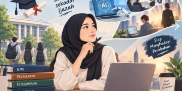 Ijazah Saja Tidak Cukup, Sudah Siapkah Mahasiswa Menghadapi Dunia Kerja? 48 Mahasiswa perlu mempersiapkan diri menghadapi dunia kerja dengan mengasah keterampilan, menambah pengalaman, serta beradaptasi dengan perkembangan teknologi dan kecerdasan buatan (AI). (Sumber: Generated AI).