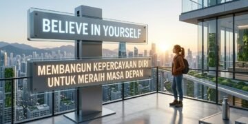 Believe in Yourself, Kunci Membangun Kepercayaan Diri untuk Meraih Masa Depan 56 Ilustrasi pentingnya membangun kepercayaan diri, mengenali potensi diri, dan mengembangkan pola pikir positif sebagai langkah untuk menghadapi tantangan serta meraih masa depan yang lebih baik. (Sumber: Generated AI).