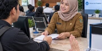 Memberantas Korupsi, Mengembalikan Kepercayaan Masyarakat terhadap Pelayanan Publik 58 Ilustrasi pelayanan publik yang transparan dan bebas korupsi sebagai upaya meningkatkan kepercayaan masyarakat terhadap pemerintah. (Sumber: Generated AI).