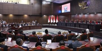 Mahkamah Konstitusi (MK) menyatakan tidak menemukan bukti yang meyakinkan bahwa Gibran Rakabuming Raka memiliki ijazah pendidikan di luar negeri. (Foto: Dok MK)