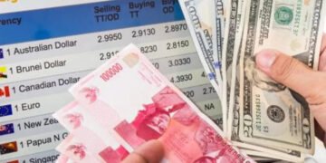 Ilustrasi pertukaran rupiah dan dolar AS yang menggambarkan fluktuasi nilai tukar dalam transaksi valuta asing.
Sumber: Bank Indonesia, Indonesia Economic Report 2015, bagian Domestic Economy.